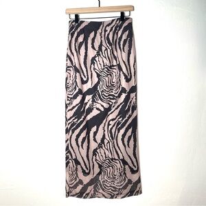 SHEIN brown and black tiger print maxi skirt size large L B176